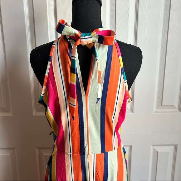 ouges tank striped sundress with neck tie - Picture 5 of 7